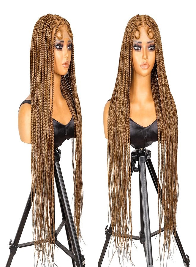 سوبر نوفا باروكة شعر مستعار سوبرنوفا #P30/27، دانتيل كامل مضفر، طول 36 بوصة، بدون عقد، مضفرة مربعة، للنساء ذوات البشرة السمراء، شعر مستعار صناعي كامل مصنوع يدويًا، مضفر بوهيمي، مع شعر صغير، خالٍ من التشابك - Image 2